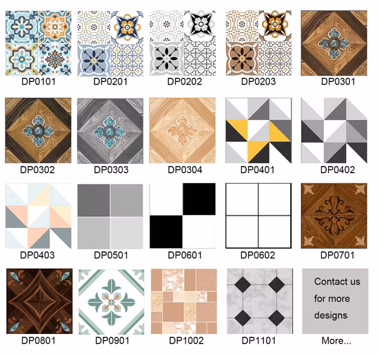 Beige Lvt Plastic Peel and Stick Flooring Vinyl PVC Removable Waterproof Floor Tiles
